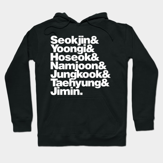 Bangtan Boys Names Hoodie by KDNJ